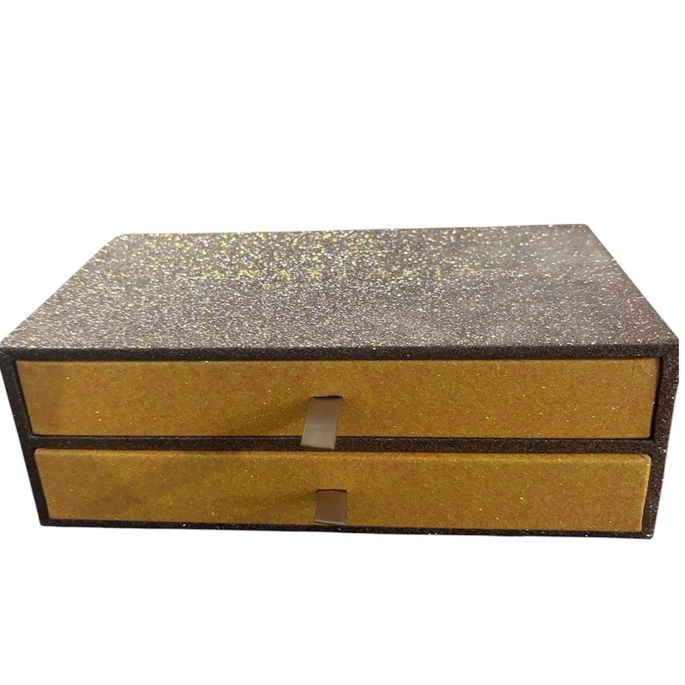 Anastasia Beverly Hills Glitter Makeup Organizer 2 Drawer Vanity Storage Box